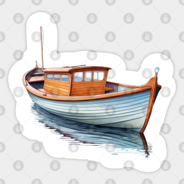 Boat Sticker by Chromatic Fusion Studio